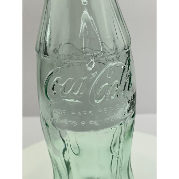Vintage Coca Cola Bottle, 1994 Coke Holiday Greetings Green Glass Hobble Skirt - Picture 2 of 9